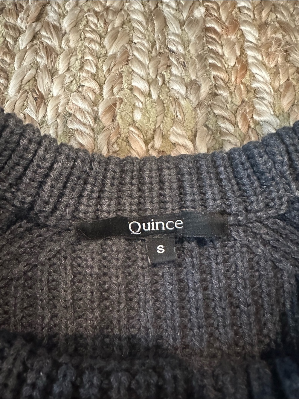 Quince 100% cotton Fisherman sweater *small - Picture 2 of 5